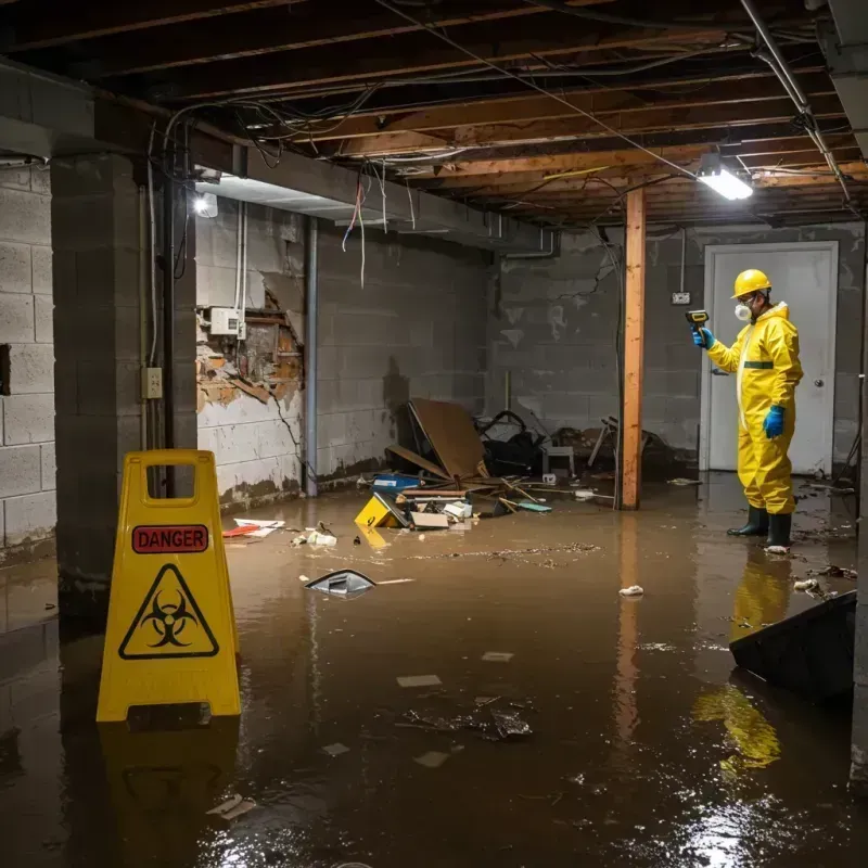 Flooded Basement Electrical Hazard in Foster, RI Property